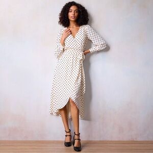 Fresh & Feminine Polka Dot Wrap Dress